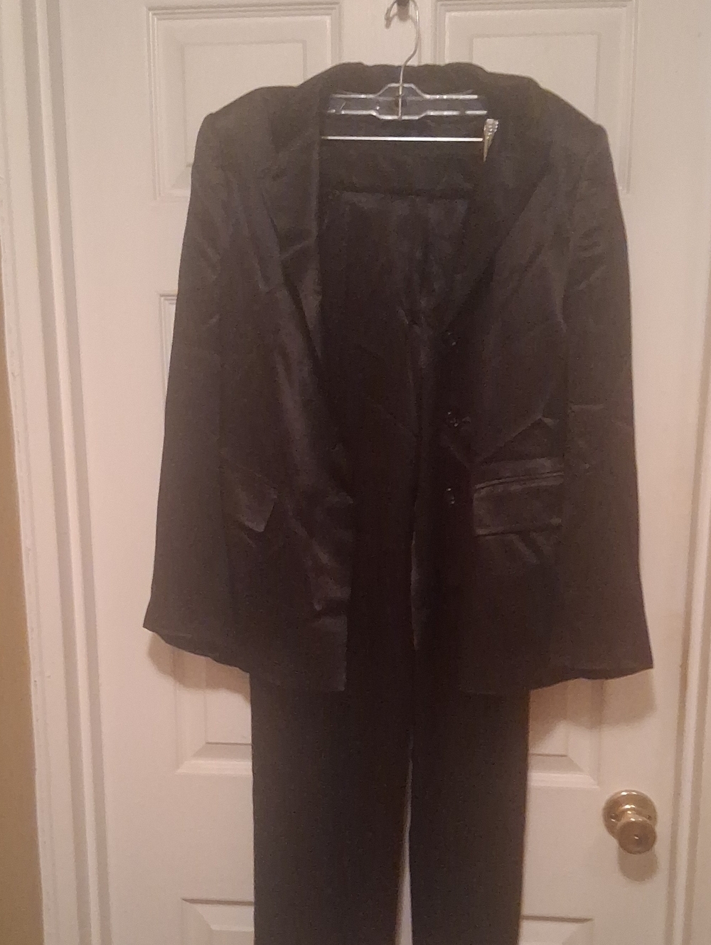 Anne Klein Black Women's 2 Pc Suit - Classic Tailored Blazer W Slacks Size 6